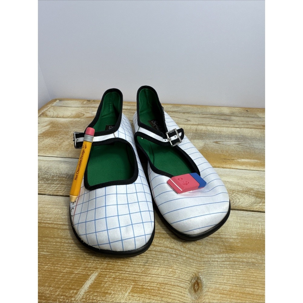HOT CHOCOLATE DESIGN Chocolaticas® Teacher Women's Mary Jane Flat Shoes BNIB-Z03